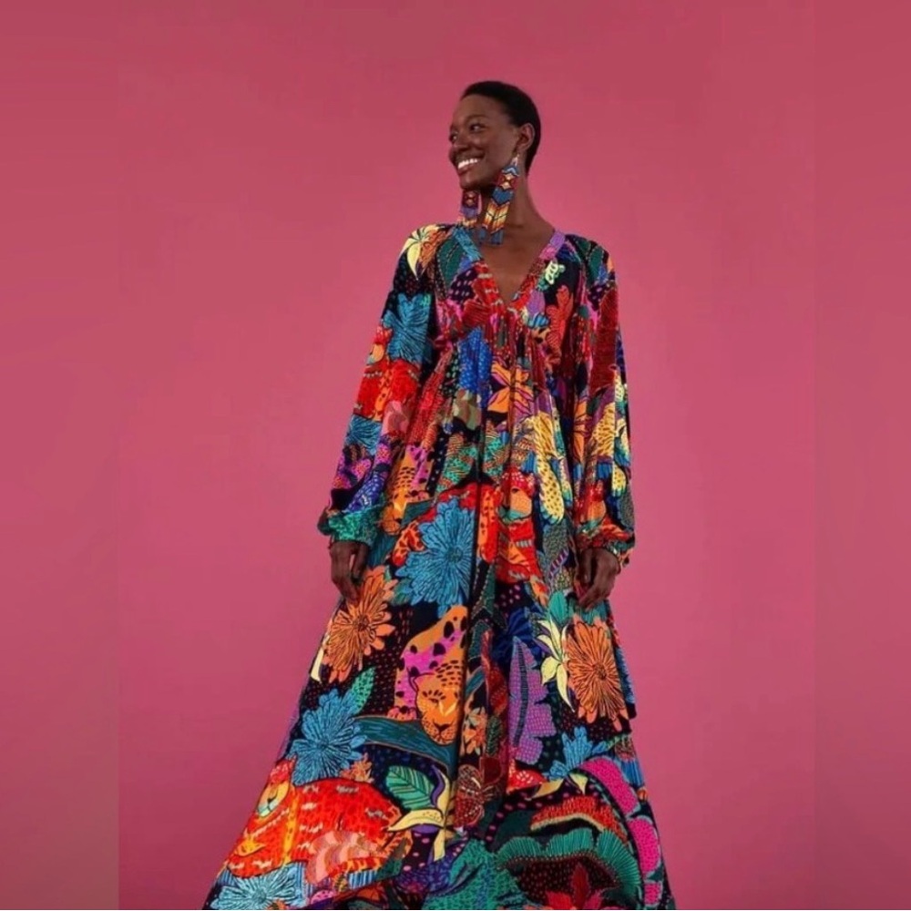 FARM Rio Multicolor Floral Maxi Dress - Picture 6 of 12